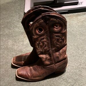 Justin Brown Western Cowboy Boots Sz 10.5D